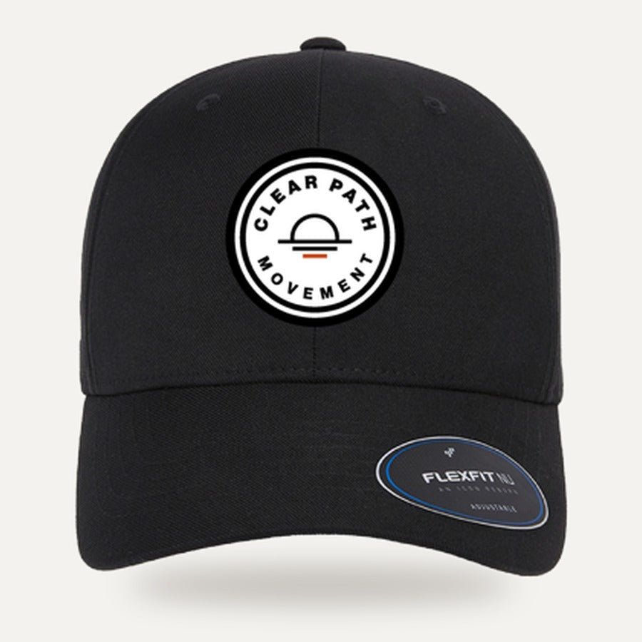 Front of the Black · Clarity Over Chaos hat with the Clear Path Movement patch